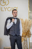 MULISH - Abito Uomo Nero Tre Pezzi con gilet