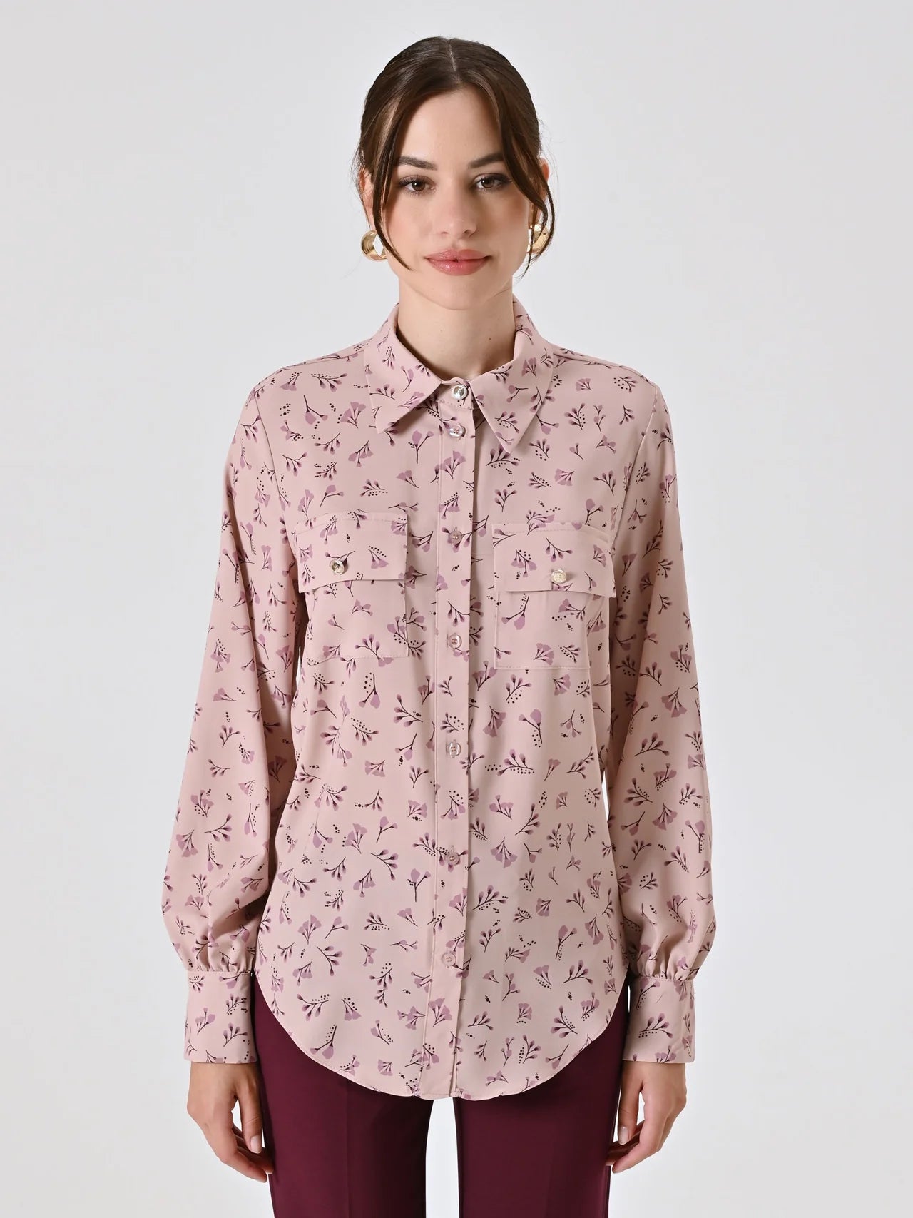 Camicia rosa fantasia Immagine secondaria del prodotto