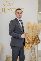 MULISH - Abito Uomo Nero Tre Pezzi con gilet