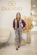 Pantalone fantasia con piega