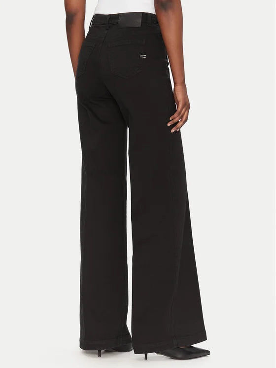 Jeans nero a palazzo