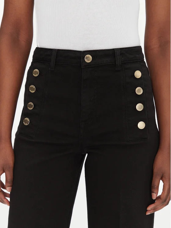 Jeans nero a palazzo