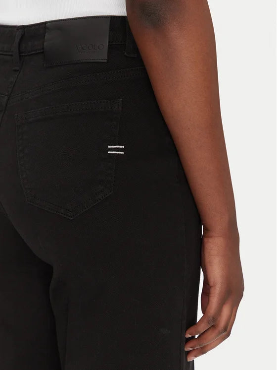 Jeans nero a palazzo